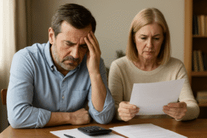 Prazo para abrir inventário: casal avaliando documentos e entendendo as consequências do atraso